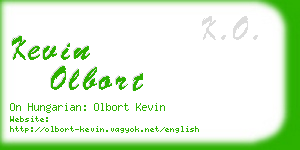 kevin olbort business card